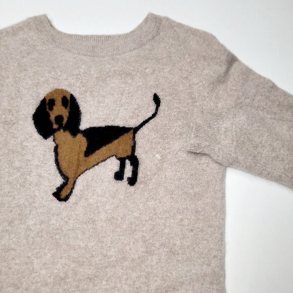 Philosophy 100% Cashmere Daschund Dog Sweater Small RN 93178 NWOT $250 MSRP